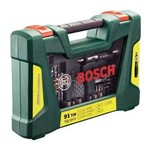 Ficha técnica e caractérísticas do produto Jogo Brocas e Bits Titanio V-Line 91 Peças 2607017195 Bosch