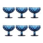 Ficha técnica e caractérísticas do produto Jogo C/ 6 Taças para Sobremesa Diamond Coupe Azul 310Ml Lyor