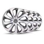 Ficha técnica e caractérísticas do produto Jogo Calota Velox Aro 14 Prata / Grafite VW Quantum Elitte