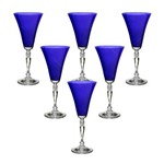 Ficha técnica e caractérísticas do produto Jogo de 6 Taças P/ Água 300 Ml Cristal Ecológico - Victoria Azul