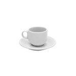 Ficha técnica e caractérísticas do produto Jogo de 6 Xícaras de Porcelana para Café com Píres 80Ml