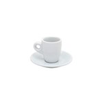 Ficha técnica e caractérísticas do produto Jogo de 6 Xícaras de Porcelana para Café com Pires Branco 70Ml