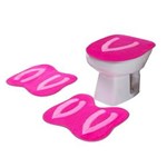Ficha técnica e caractérísticas do produto Jogo de Banheiro Formato Chinelo Pink