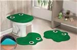 Ficha técnica e caractérísticas do produto Jogo de Banheiro Formato Sapo Verde Bandeira 3 Peças