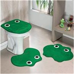 Ficha técnica e caractérísticas do produto Jogo de Banheiro Formato Sapo Verde Bandeira - Verde