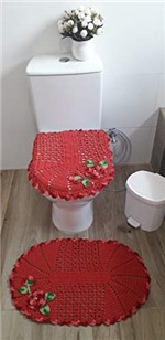 Ficha técnica e caractérísticas do produto Jogo de Banheiro 2 Pçs - Vermelho