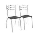 Ficha técnica e caractérísticas do produto Jogo de 2 Cadeiras Portugal Cromada de Metal C007 Kappesberg