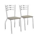 Ficha técnica e caractérísticas do produto Jogo de 2 Cadeiras Portugal Cromada de Metal C007 Kappesberg