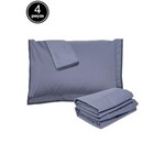 Ficha técnica e caractérísticas do produto Jogo de Cama 4 Peças Queen Buddemeyer Confort Basic - Azul