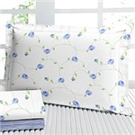 Ficha técnica e caractérísticas do produto Jogo de Cama Casal Garden Azul 4 Peças - Casa & Conforto