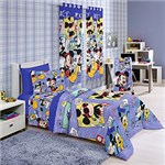 Jogo de Cama Infantil Light Mickey Sound Azul - Santista