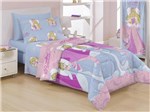 Jogo de Cama / Lençol Solteiro Disney Light - Princess Stars 3 Peças 106 Fios - Santista