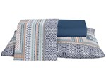 Ficha técnica e caractérísticas do produto Jogo de Cama/Lençol King Size 100 Algodão - Santista Home Design Scarf 4 Peças