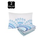 Ficha técnica e caractérísticas do produto Jogo de Cama Solteiro Home Design Delhi - AZUL CLARO