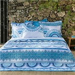 Ficha técnica e caractérísticas do produto Jogo de Cama Solteiro Home Design Delhi Azul 3 Peças - Santista