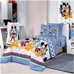Ficha técnica e caractérísticas do produto Jogo de Cama Solteiro Infantil Santista Disney Mickey Happy - Único