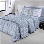 Ficha técnica e caractérísticas do produto Jogo de Cama Solteiro Otavio 1 Azul Royal Plus 3 Peças - Santista