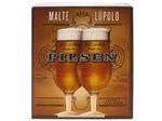 Jogo de Copos de Vidro para Cerveja 2 Peças 380ml - Crisal Bohemia Pilsen Daisy com Petisqueira