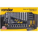 Ficha técnica e caractérísticas do produto Jogo de ferramentas com maleta 110 peças Vonder