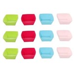 Ficha técnica e caractérísticas do produto Jogo de Forminha Quadrada para Muffins Mimo Style em Silicone com 12 Peças – Colorido