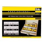 Ficha técnica e caractérísticas do produto Jogo de Fresas para Tupia em Madeira com 12 Peças 6mm EDA - 9ZP