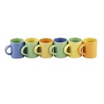 Ficha técnica e caractérísticas do produto Jogo de Mini Canecas Bicolor para Café - 6 Peças - Mimo Style