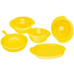 Ficha técnica e caractérísticas do produto Jogo de Panelas Linea Solaris Oxford Cerâmica Amarelo 5 Peças