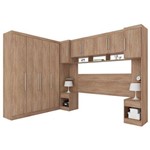 Jogo de Quarto Casal Modulado Modena Cp1 Nogal - Demóbile