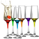 Ficha técnica e caractérísticas do produto Jogo de Taças 230ml de Champagne Rainbow com 6 Peças - UD Brasil