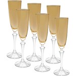 Ficha técnica e caractérísticas do produto Jogo de Taças para Champagne Elizabeth 200ml 6 Peças - Ricaelle