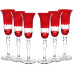 Ficha técnica e caractérísticas do produto Jogo de Taças para Champagne Finger Vermelho 170ml 6 Peças - Rojemac