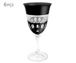 Ficha técnica e caractérísticas do produto Jogo de Taças para Vinho em Cristal Kleopatra Preta - 290ml - Bohemia