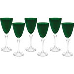 Ficha técnica e caractérísticas do produto Jogo de Taças para Vinho Tinto Elizabeth 250ml Verde 6 Peças - Ricaelle
