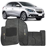 Ficha técnica e caractérísticas do produto Jogo de Tapete Automotivo Carpete Chevrolet Onix 2012 à 2017 Soft Logo Bordado Grafite 5 Peças