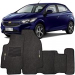 Ficha técnica e caractérísticas do produto Jogo de Tapete Automotivo Carpete Chevrolet Onix 2018 à 2019 Soft Logo Bordado Grafite 5 Peças - S/m