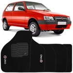 Ficha técnica e caractérísticas do produto Jogo de Tapete Automotivo Carpete Fiat Uno 2008 à 2013 Soft Preto 5 Peças
