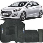 Ficha técnica e caractérísticas do produto Jogo de Tapete Automotivo Carpete Hyundai I30 2013 à 2017 Soft Logo Bordado Grafite 5 Peças