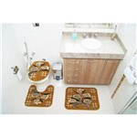 Ficha técnica e caractérísticas do produto Jogo de Tapete para Banheiro Royal Luxury 104-3 3 Peças - Rayza