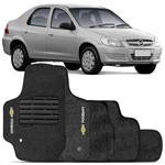 Ficha técnica e caractérísticas do produto Jogo de Tapetes Carpete Chevrolet Prisma 2006 a 2012 Grafite Bordado 5 Peças