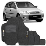 Ficha técnica e caractérísticas do produto Jogo de Tapetes Carpete GM Corsa Hatch Sedan 2002 a 2012 Grafite Bordado 5 Peças