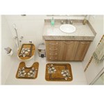 Ficha técnica e caractérísticas do produto Jogo de Tapetes para Banheiro Rayza Royal Luxury RLN 103 com 3 Peças - Caramelo