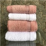 Ficha técnica e caractérísticas do produto Jogo de Toalhas de Banho 4 Peças Artex Madras Branco e Rosa