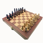 Ficha técnica e caractérísticas do produto Jogo de Xadrez tabuleiro e peças madeira oficial