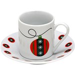 Ficha técnica e caractérísticas do produto Jogo de Xícaras Café Christmas Style 6 Peças - Santini