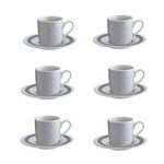 Ficha técnica e caractérísticas do produto Jogo de Xícaras de Cafe 12 Peças Labirinto - Branco