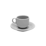 Ficha técnica e caractérísticas do produto Jogo de Xícaras de Café com Pires Porcelana 12 Peças Rojemac Branco