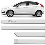 Ficha técnica e caractérísticas do produto Jogo Friso Lateral Tipo Borrachão Ford New Fiesta 13 a 18 Branco Ártico 4 Portas Excelente Fixação