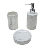 Ficha técnica e caractérísticas do produto Jogo 3 Peças para Banheiro - Cerâmica - H41205 - Branco