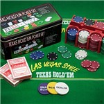 Ficha técnica e caractérísticas do produto Jogo Poker 200 Fichas com Baralho e Toalha
