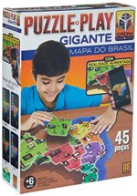 Ficha técnica e caractérísticas do produto Jogo Quebra-cabeça Gigante Mapa do Brasil Multicor Grow